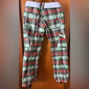 Burton Multicolor Plaid Cargo Pants